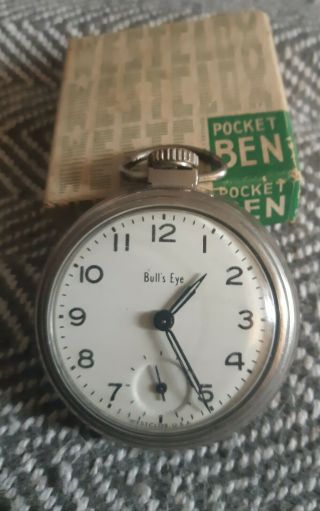 Vintage Ben Westclox Pocket Watch Box And Paper Work