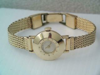 Jaeger Lecoultre Solid 14k Gold Watch " Beau Brumell " Vintage 1949 Ladies Watch