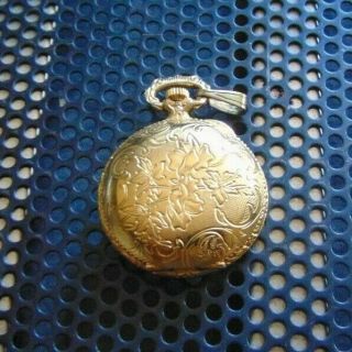 Rare Vintage Small Louis Frey Pocket Watch Swiss Made Gold Windup