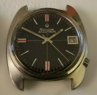 Vintage Bulova Accutron Stainless Steel Wrist Watch,  Ca.  1969