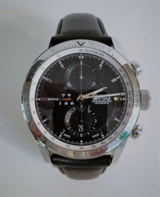 Oris Artix Gt Chronograph 674 7661 Wrist Watch For Men Leather Band