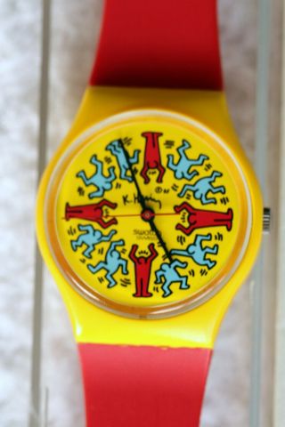Swatch Modele Avec Personnages Gz100 1986 The Rarest Haring Special.  Never Worn.