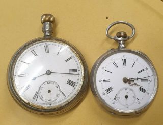 2 X Antique Pocket Watches 1 Silver 1 Charles Benedict K Series