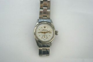 Rolex Vintage Oyster Perpetual Ladies 24mm S/steel Gold Fluted Bezel Oyster Band