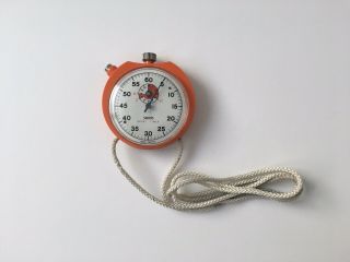 Vintage Orange Smiths Portspring - Sport Timer 1/5ths Stopwatch -