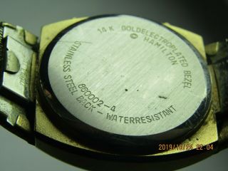 Vintage Men ' s Hamilton LCD DIGITAL watch for parts/repair 39 5