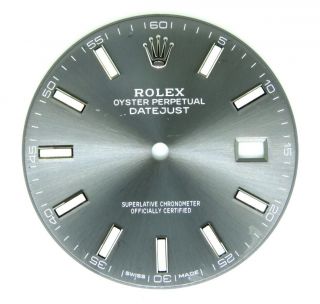 Factory Rolex Grey Stick Dial For Datejust Ii 40mm 126300 126334 Watch