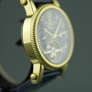 Constantin Weisz Automatic open heart gold plated wrist watch Date blue dial 6