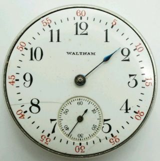 Vintage Waltham 1900 No.  115 15 Jewel 0s movement runs for repair 2