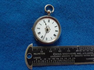 Vintage Key Wind Key Set Pocket Watch,  Fine Silver Case