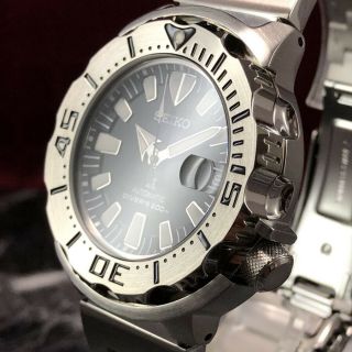 Seiko Diver 6r15 Prospex Black Monster Sbdc025 Automatic Watch Box 096