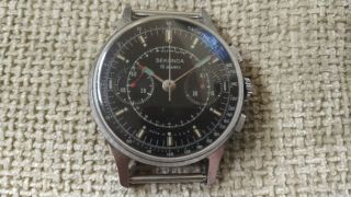 Sekonda 3017 Black - Collectible Vintage Russian Chronograph