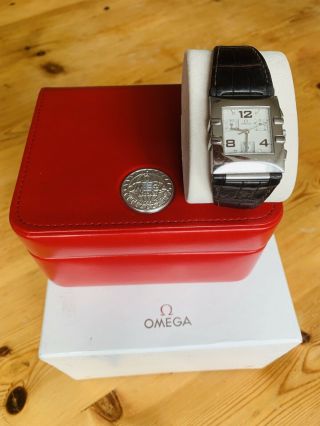 Authentic Omega Constellation Quadra Quartz Chronograph Watch Vintage