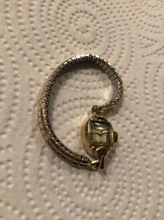 Waltham Vintage Ladies 14k Solid Gold 17 Jewel Watch Parts