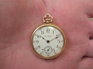 Vintage Waltham Pocket Watch 15 Jewels 3/0 B&b Royal Gold Filled Case Runs