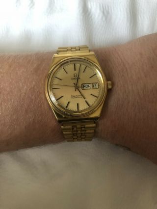 Vintage Omega Seamaster Gold Plated Gents Automatic Wristwatch.