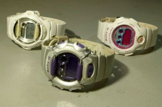 3x Womens Casio Baby G Shock Digital Watches Bg 169r Bg 1005m Bg 1006sa Running