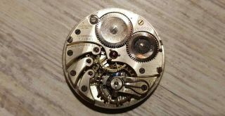 antique pocket watch movement - longines 12s,  17 jewels,  3 adjust. 2