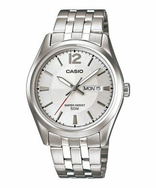Casio Mens Analog Watch Mtp - 1335d - 7a Silver Band