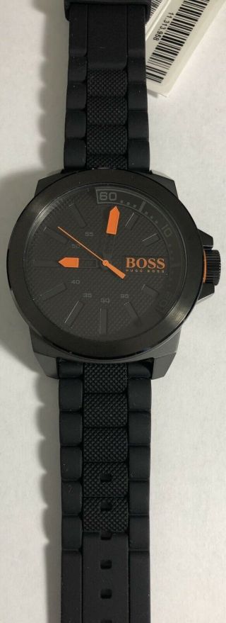 Men’s Hugo Boss 1513004 York Silicon Strap StainLess Steel WristWatch 5