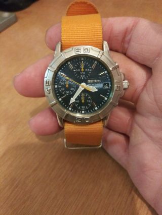 Seiko V657 - 8060 Divers Style Chronograph Mens Watch