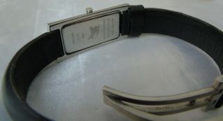 Brushed Steel Ladies Burberry Watch with Black Strap - 14400 L - 01129 6