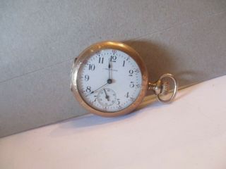 WALTHAM POCKETWATCH 0 SIZE GOLD FILLED STOCK 6 2