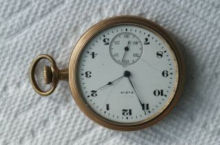 1920 Elgin Pocket Watch Grade 301 Model 2 Jewels 7j Size 12s Open Faced B0988