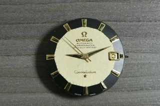 1960 ' s VINTAGE OMEGA CONSTELLATION PIE PAN 14K GOLD & STEEL,  TWO TONE 168.  025 7