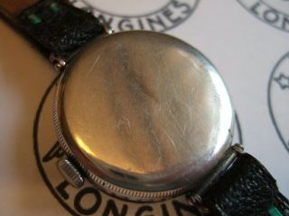 Men ' s 1926 LONGINES Silver Cased Officers Military Trench watch Boxed 9