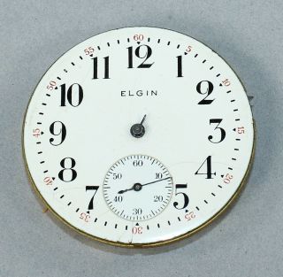 Elgin 16 Size Open Face Pocket Watch Movement - Mx152