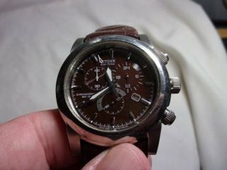 Citizen Eco Drive Chronograph Wr 100 Wristwatch H500 - S049628 40mm