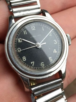 Wristwatch Longines Vintage Tre Tacche - Military Style Black Dial 10.  68z 1939