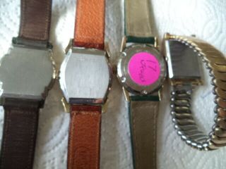 Four Vintage wind - up Men ' s wrist watches 6