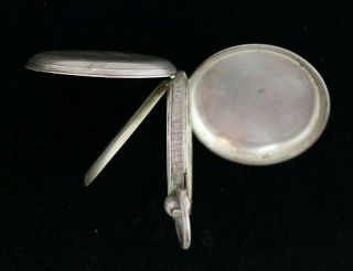 Antique Vintage St.  Jmier Key Wind Coin Silver Pocket Watch Case Only 18s