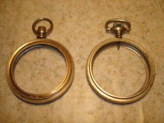 Antique Pocket Watch Case Main Body Rings 16 And 18 Size
