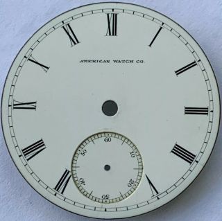 Waltham American Watch Co Pocket Watch Dial 18s 1857 Key Wind Model Parts F1962