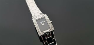 Rotary St.  Steel Ladies Bracelet Watch With Crystal Stones Bezel.  Ex Display Model