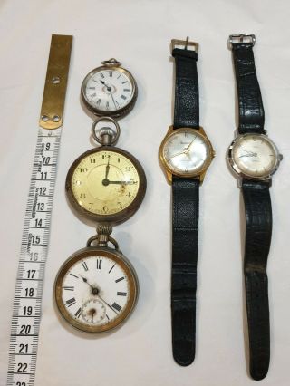 Vintage Watch Joblot Of Old Vintage Gents And Ladies Wrist & Pocket Watches