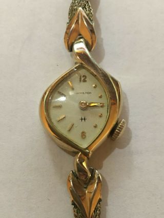 Vintage Hamilton Ladies Watch - 757 - 22 Jewels - 10k Gold Filled Case & Band