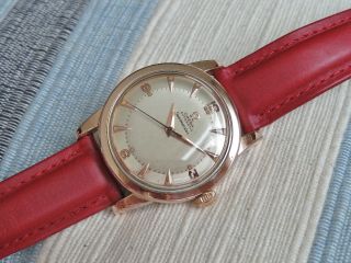 Vintage Omega Seamaster automatic watch,  14k rose gold filled,  2577 - 351,  runs 3