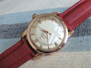 Vintage Omega Seamaster automatic watch,  14k rose gold filled,  2577 - 351,  runs 4