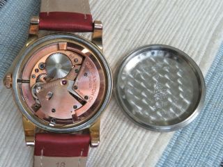 Vintage Omega Seamaster automatic watch,  14k rose gold filled,  2577 - 351,  runs 9
