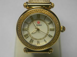 Michele Caber Topaz Gold Diamond Dial Watch Mw16a41b1963