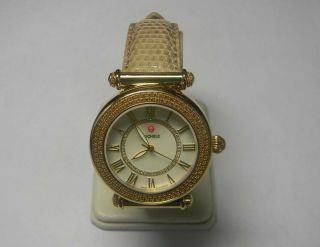 Michele Caber Topaz Gold Diamond Dial Watch MW16A41B1963 2