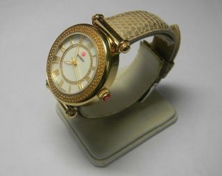 Michele Caber Topaz Gold Diamond Dial Watch MW16A41B1963 3