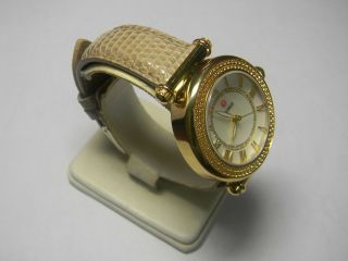 Michele Caber Topaz Gold Diamond Dial Watch MW16A41B1963 4