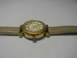 Michele Caber Topaz Gold Diamond Dial Watch MW16A41B1963 8