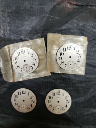 Vintage Elgin Old Stock Military Looking Wristwatch Dials X4
