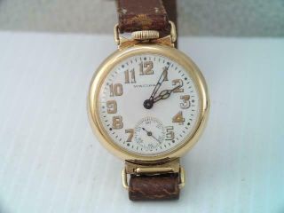 Rare Antique Solid 14k Gold Waltham Pocket Watch Wristwatch Running
